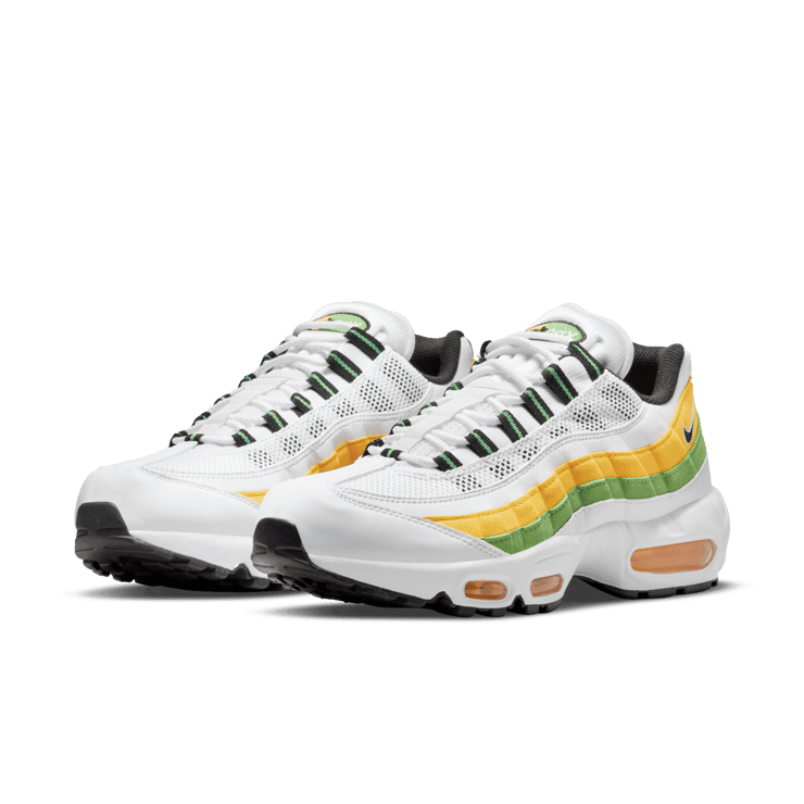 Nike Air Max 95 Essential White Green Apple Tour Yellow Angle 2