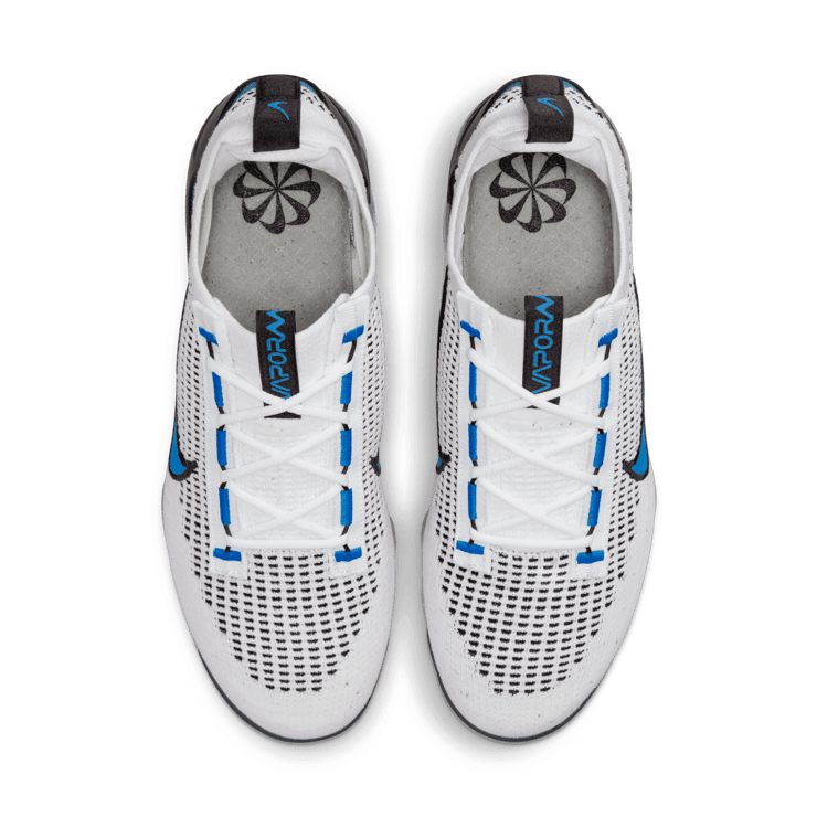 Nike Air VaporMax 2021 Flyknit White Black Photo Blue Angle 2