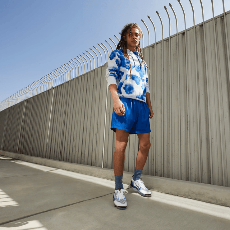 Nike Air VaporMax 2021 Flyknit White Black Photo Blue Angle 7