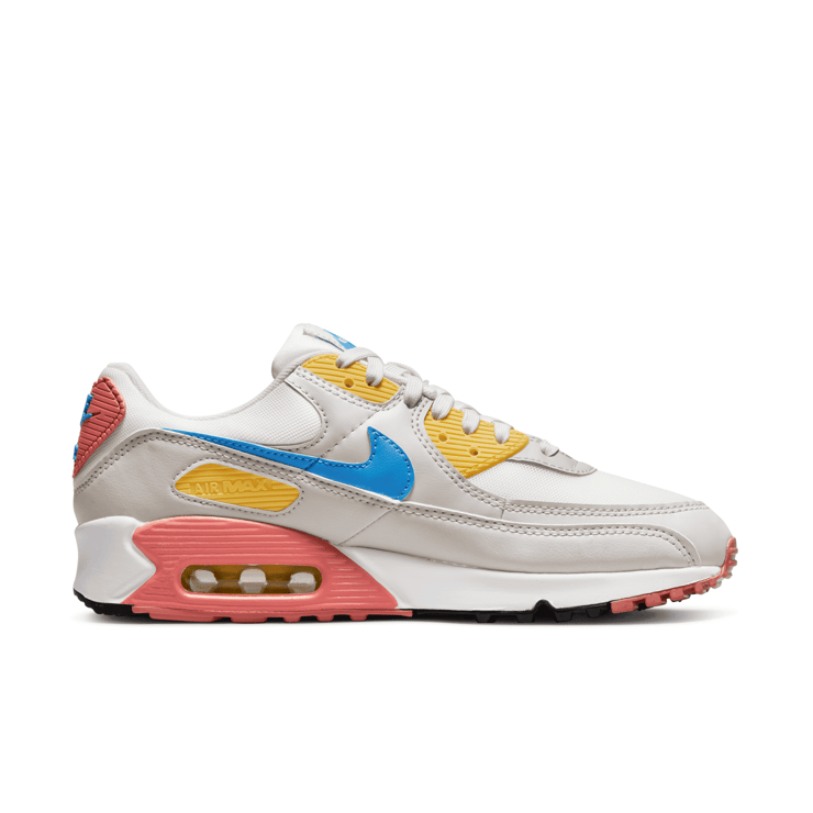 Nike Air Max 90 Light Bone Vivid Sulphur (W) Angle 2