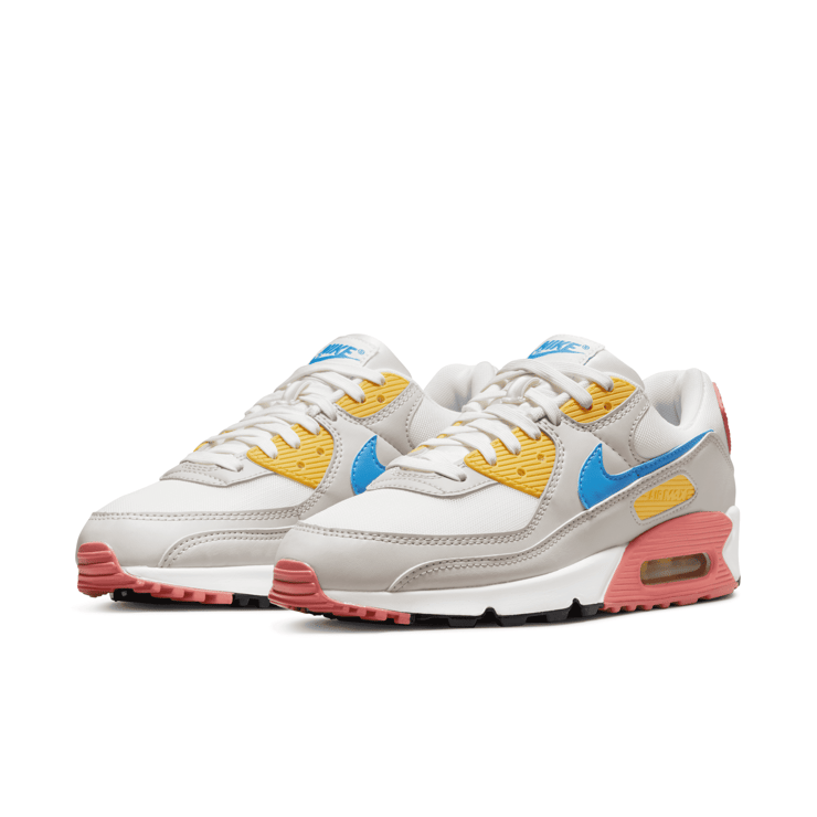 Nike Air Max 90 Light Bone Vivid Sulphur (W) Angle 4