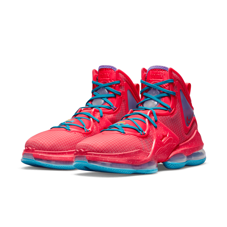 Lebron 19 Siren Red Laser Blue Angle 2