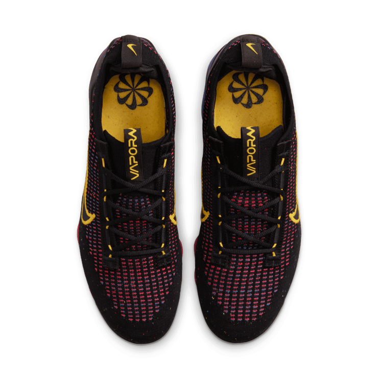 Nike Air VaporMax 2021 FK Black Photo Blue Crimson Gold Angle 1