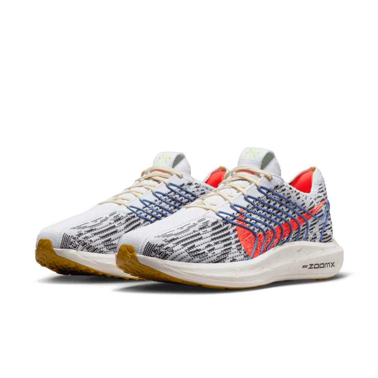 Nike Pegasus Turbo Next Nature Pure Platinum Bright Crimson Angle 2