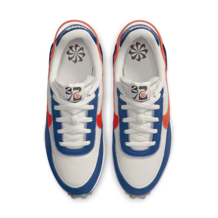 Nike Waffle Debut Swoosh Habanero Red Old Royal Angle 1