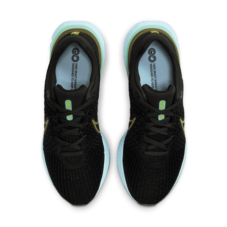 Nike React Infinity Run Flyknit 3 Night Forest Green Glacier Blue Angle 1