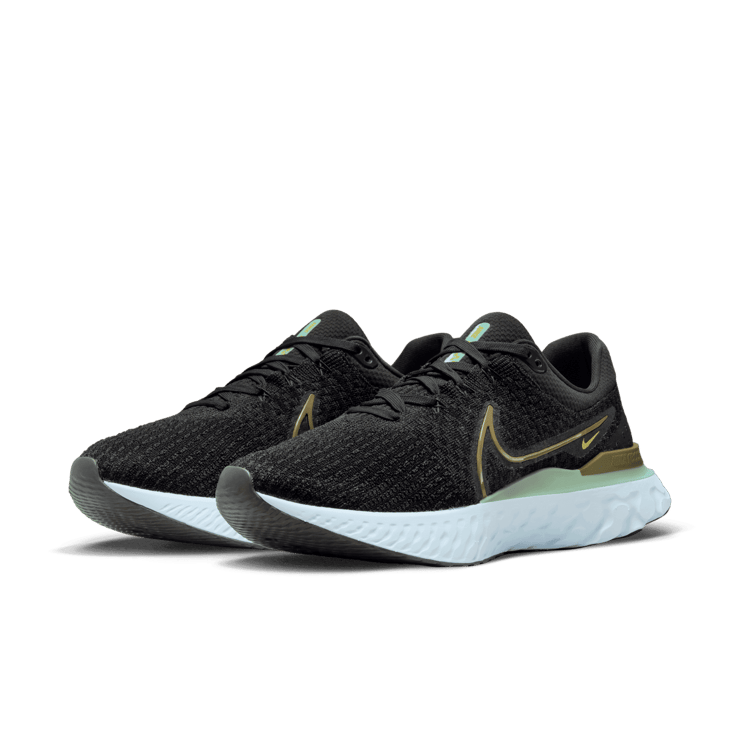 Nike React Infinity Run Flyknit 3 Night Forest Green Glacier Blue Angle 2