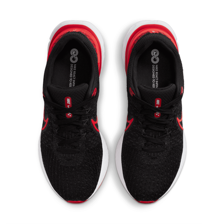 Nike React Infinity Run Flyknit 3 Blasck University Red (W) Angle 1