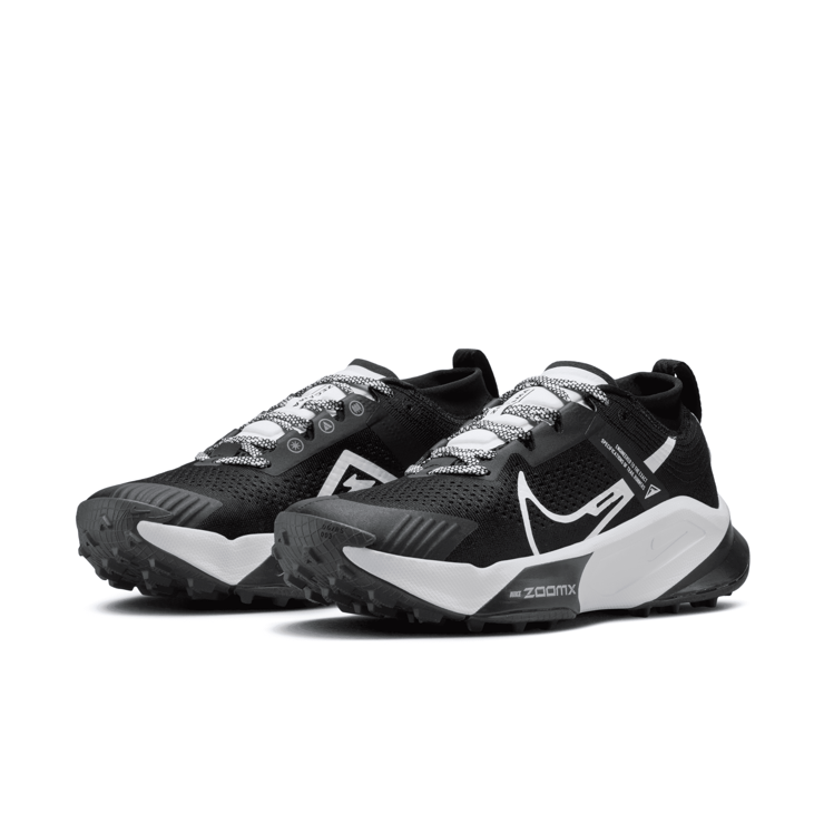 Nike ZoomX Zegama Trail Black White (W) Angle 3