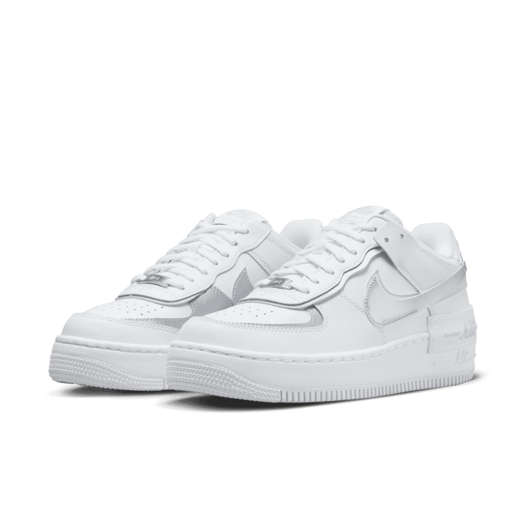 Nike Air Force 1 Low Shadow White Pure Platinum Metallic Silver (W) Angle 2