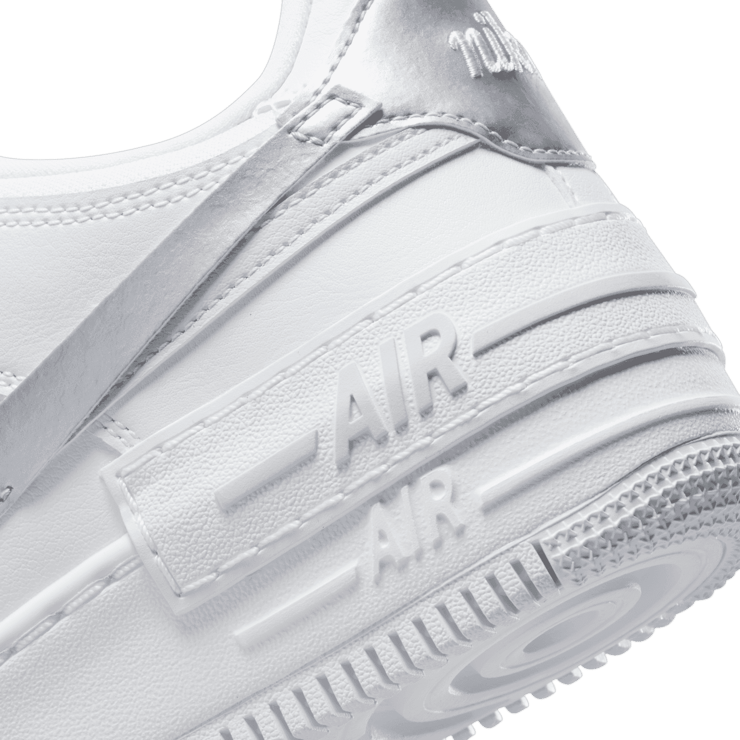 Nike Air Force 1 Low Shadow White Pure Platinum Metallic Silver (W) Angle 5