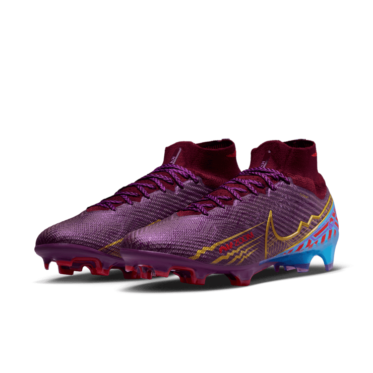 Nike Zoom Superfly 9 Elite KM FG Mbappé Dark Beetroot Angle 2