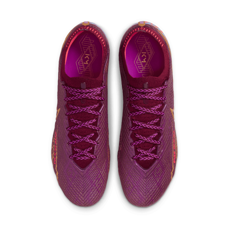 Nike Zoom Mercurial Vapor 15 Elite KM FG Mbappé Dark Beetroot Angle 1