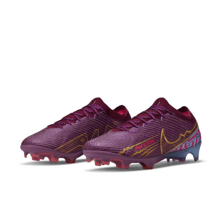 Nike Zoom Mercurial Vapor 15 Elite KM FG Mbappé Dark Beetroot Angle 2