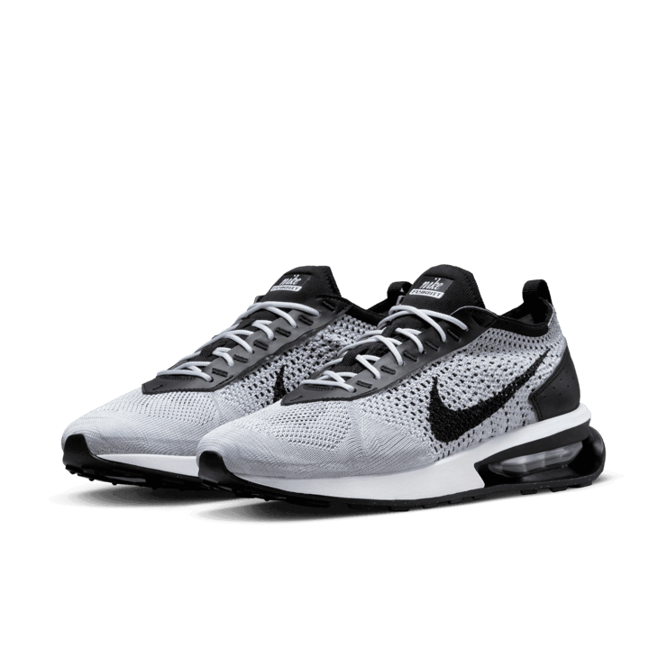 Nike Air Max Flyknit Racer Pure Platinum Black Angle 3