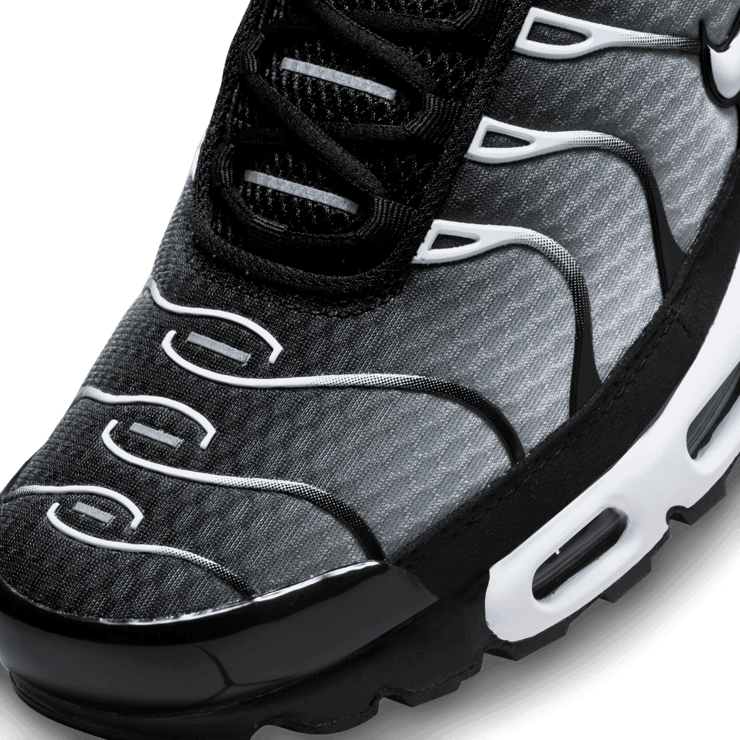 Nike Air Max Plus Black Silver White Angle 5