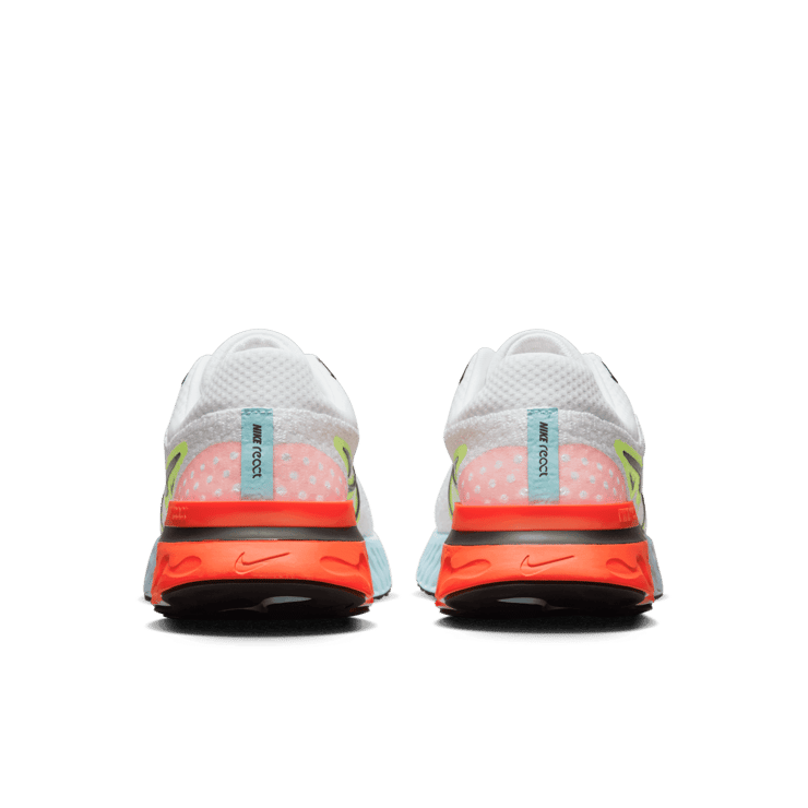 Nike React Infinity Run Flyknit 3 White Volt Bright Crimson (W) Angle 3