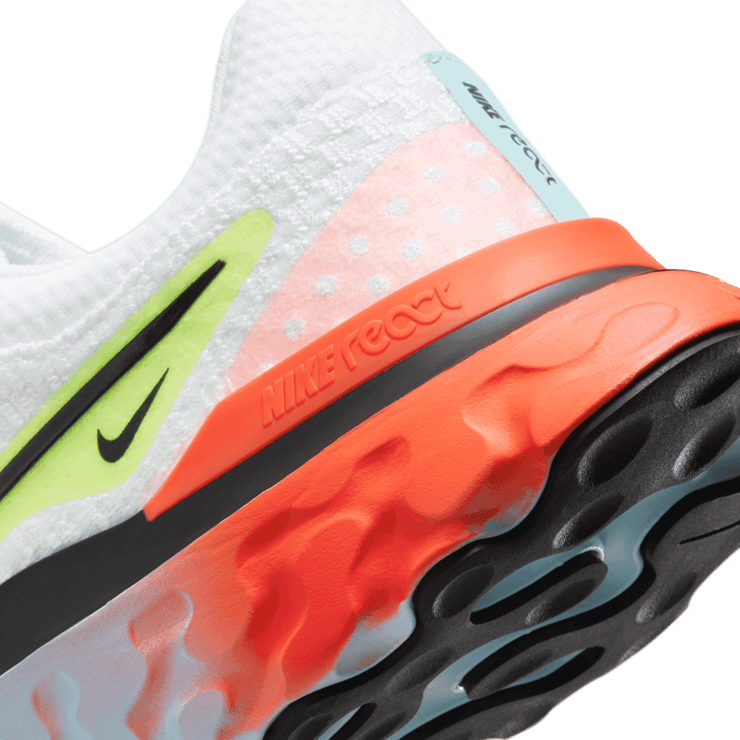 Nike React Infinity Run Flyknit 3 White Volt Bright Crimson (W) Angle 5