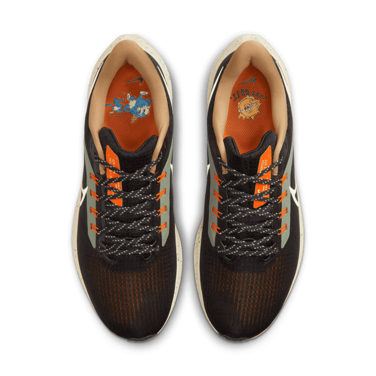 Nike Air Zoom Pegasus 39 Black Green Safety Orange Angle 1