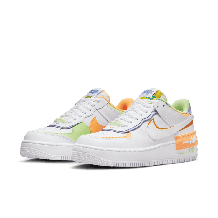 Nike Air Force 1 Low Shadow White Peach Cream Lime (W) Angle 2