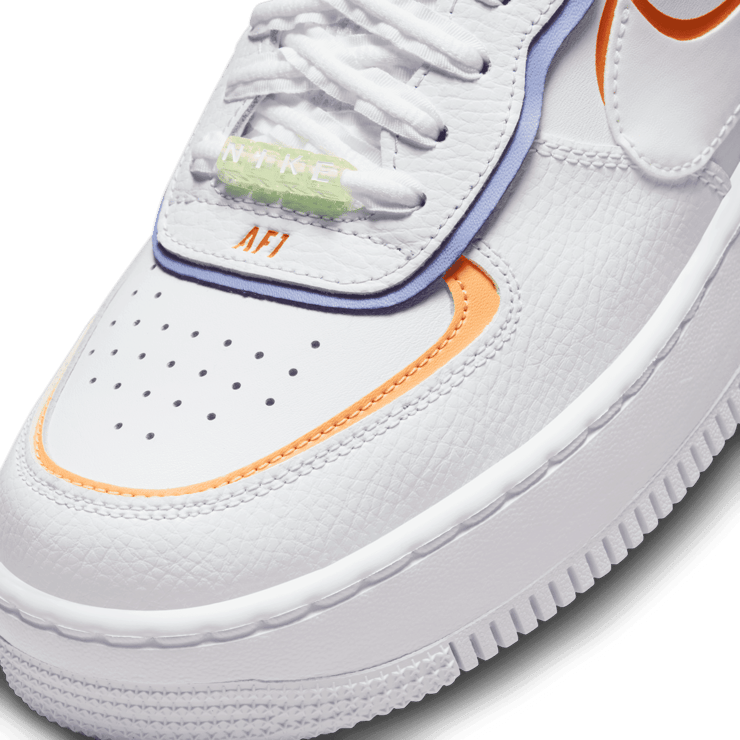 Nike Air Force 1 Low Shadow White Peach Cream Lime (W) Angle 4