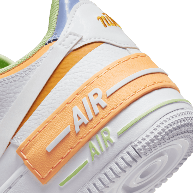 Nike Air Force 1 Low Shadow White Peach Cream Lime (W) Angle 5