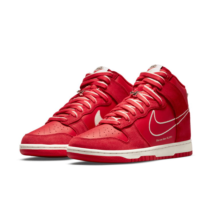 Nike Dunk High First Use Red Angle 2