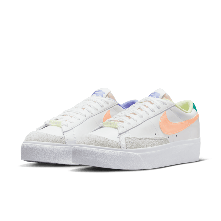 Nike Blazer Low Platform Peach Cream Light Thistle (W) Angle 2