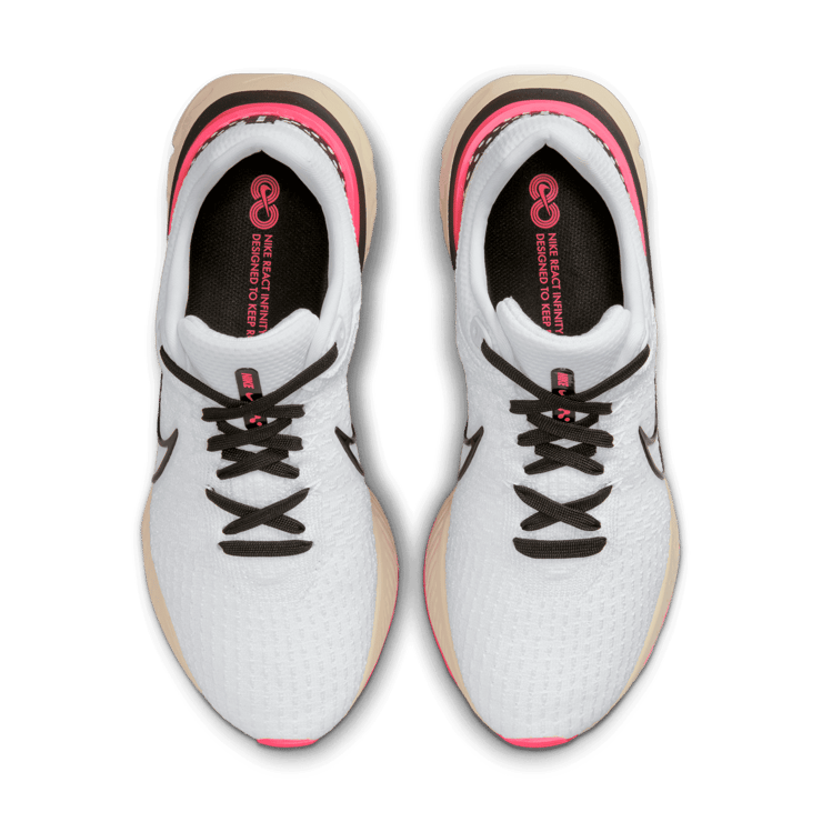 Nike React Infinity Run Flyknit 3 White Hyper Pink Angle 1