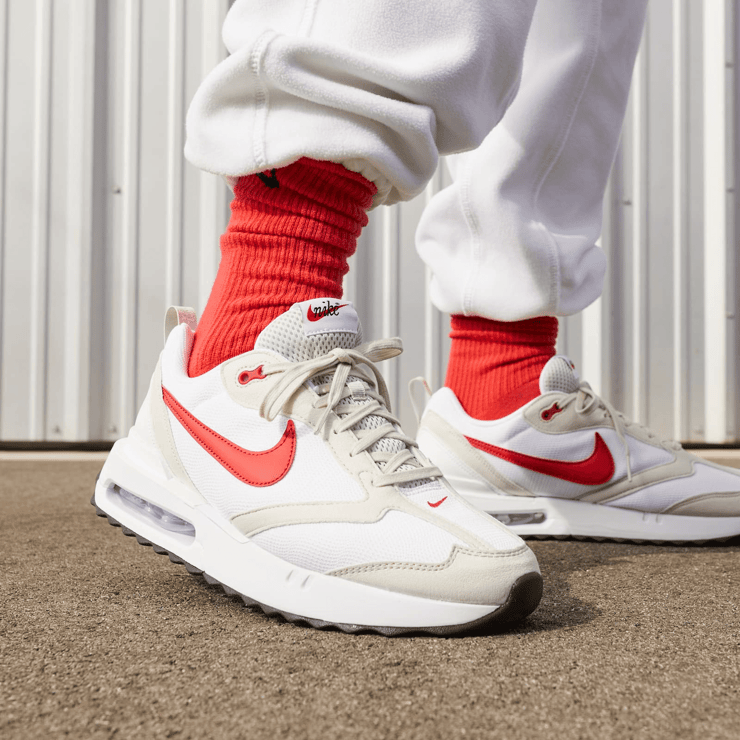 Nike Air Max Dawn Light Bone University Red Angle 0