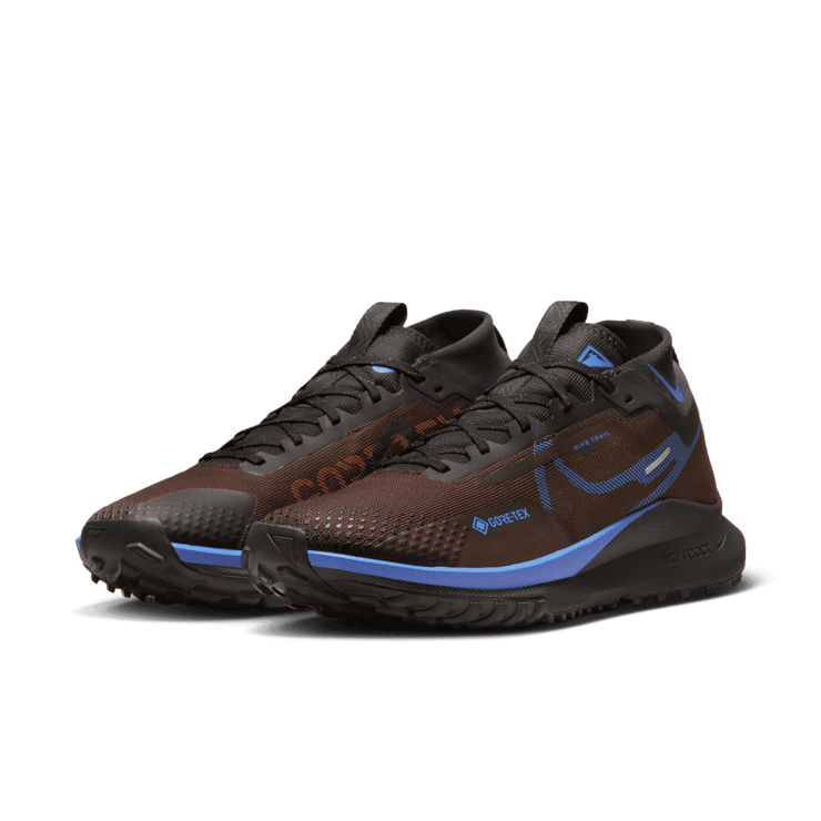 Nike React Pegasus Trail 4 Gore-Tex Brown Blue Black Angle 2