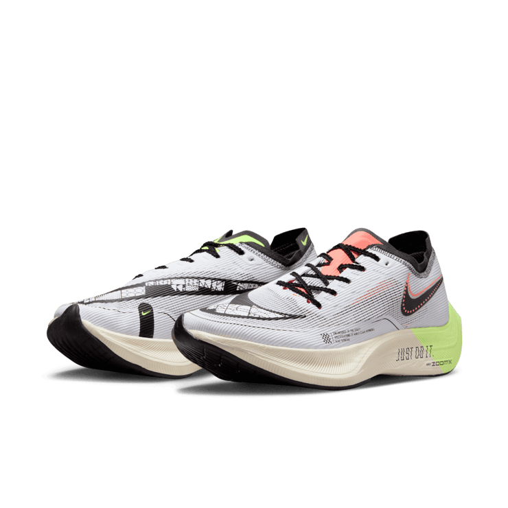 Nike ZoomX Vaporfly Next% 2 Coconut Milk Ghost Green Bright Crimson Angle 2