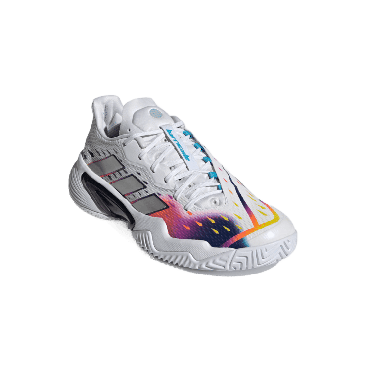 adidas Barricade Tennis Shoes Cloud White Angle 2