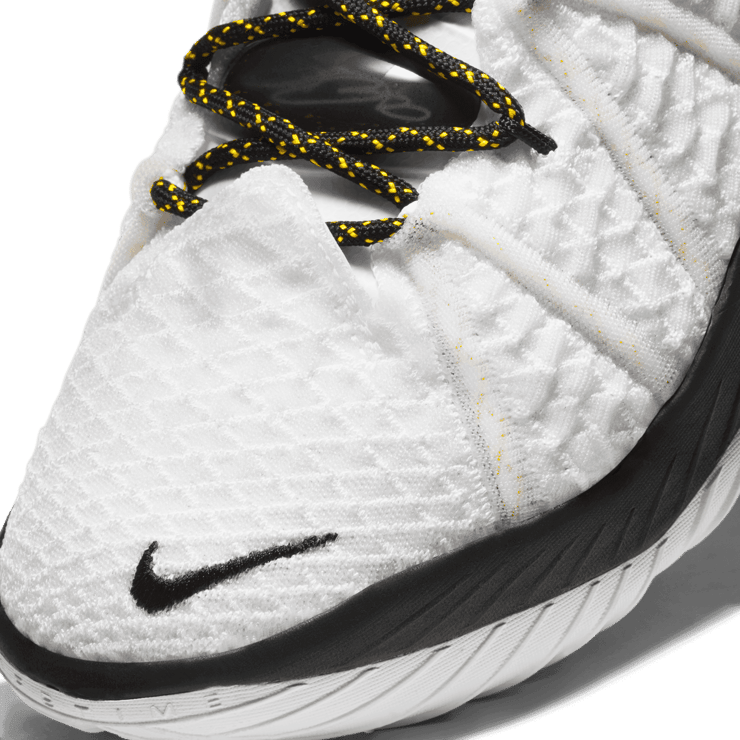 Nike LeBron 18 "White/Black/Gold" Basketball Shoes Angle 4