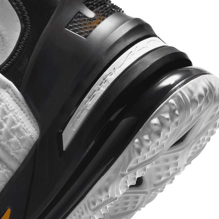 Nike LeBron 18 "White/Black/Gold" Basketball Shoes Angle 5