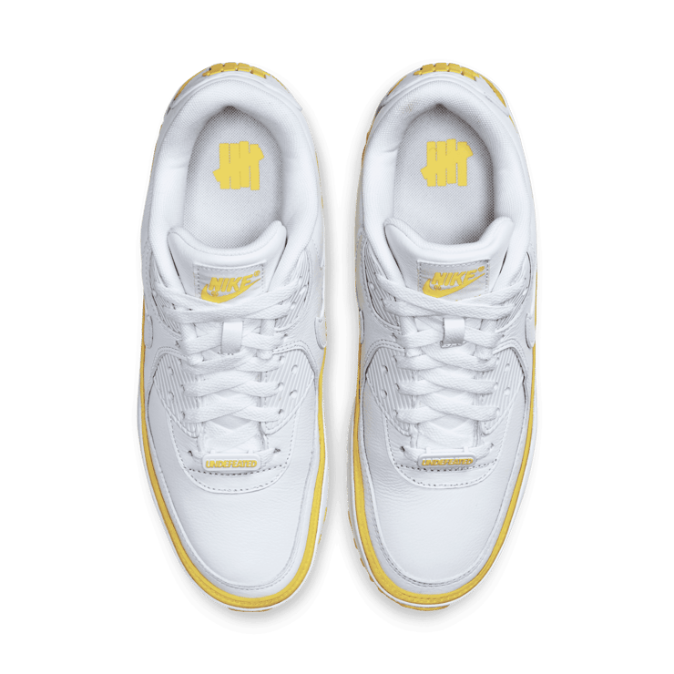 Air Max 90 Undefeated White Optic Yellow Angle 1