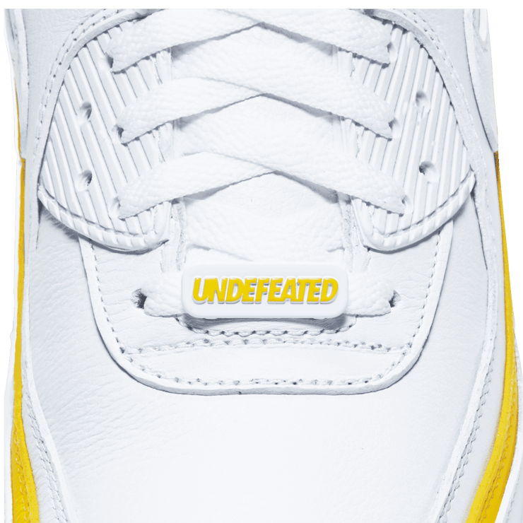 Air Max 90 Undefeated White Optic Yellow Angle 4