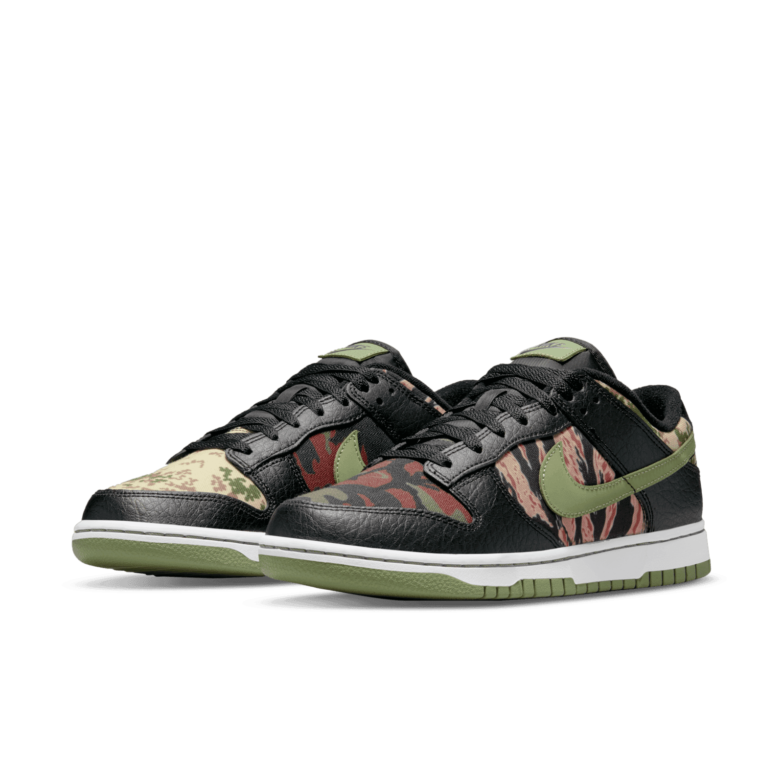 nike dunk low crazy camo on feet