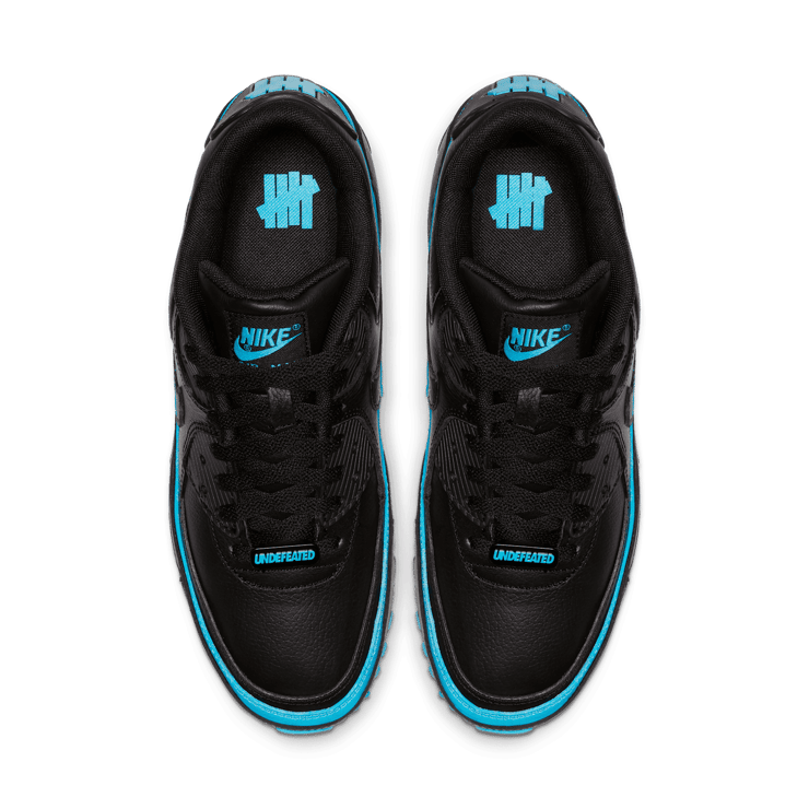 Air Max 90 Undefeated Black Blue Fury Angle 1