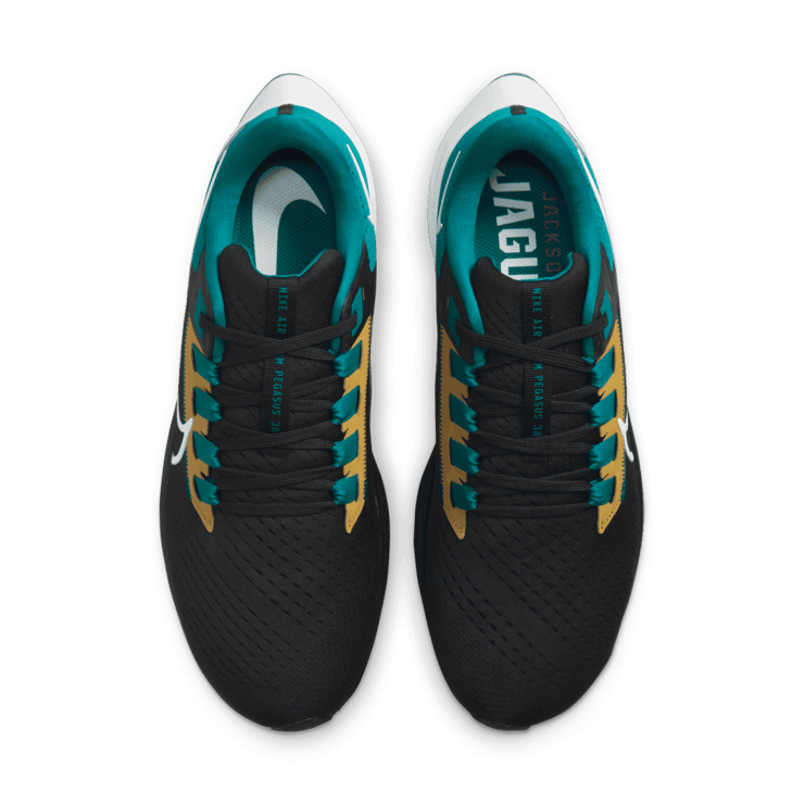 Nike Air Zoom Pegasus 38 (NFL Jacksonville Jaguars) Running Shoes Angle 1
