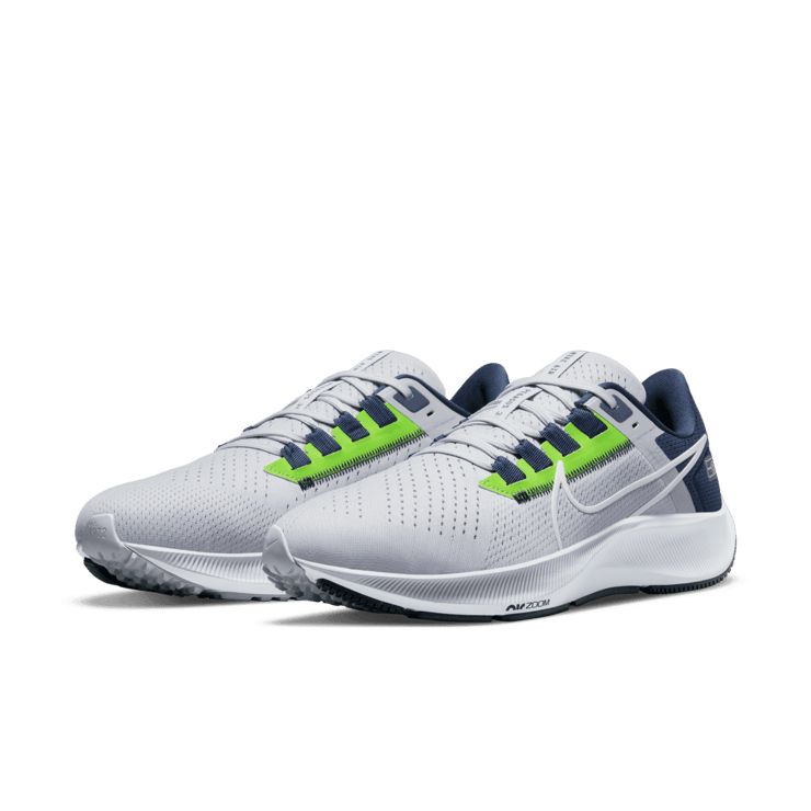 Nike Air Zoom Pegasus 38 (NFL Seattle Seahawks) Running Shoes Angle 2