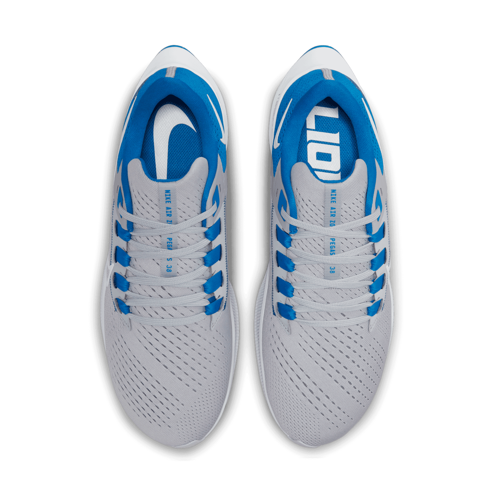Nike Air Zoom Pegasus 38 (NFL Detroit Lions) Running Shoes Angle 1