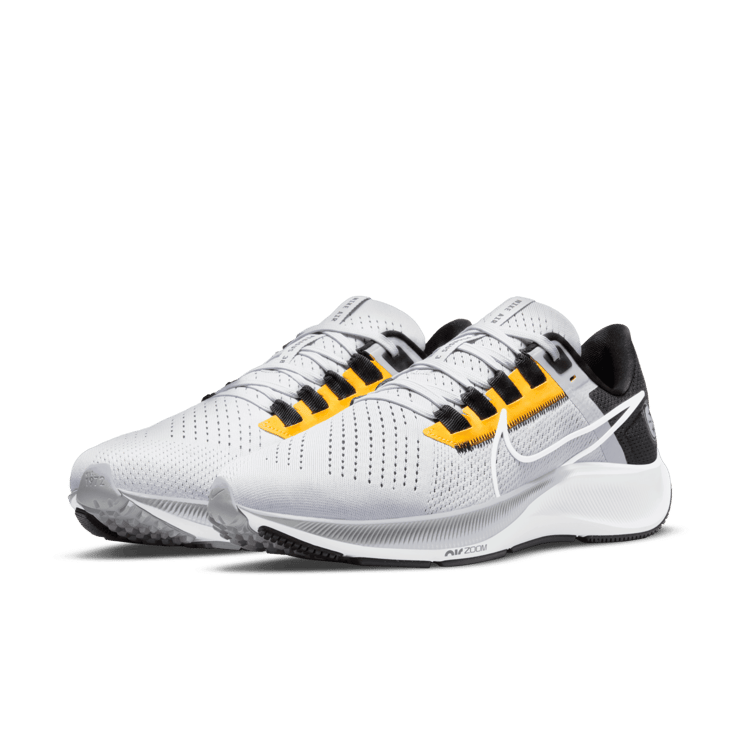 Nike Air Zoom Pegasus 38 (NFL Pittsburgh Steelers) Running Shoes Angle 2