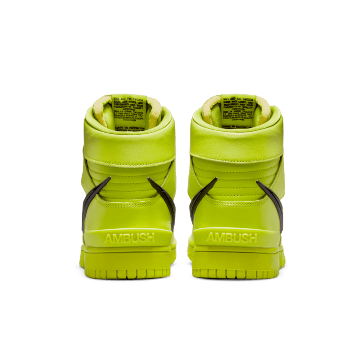 Nike Dunk High AMBUSH Flash Lime Angle 3