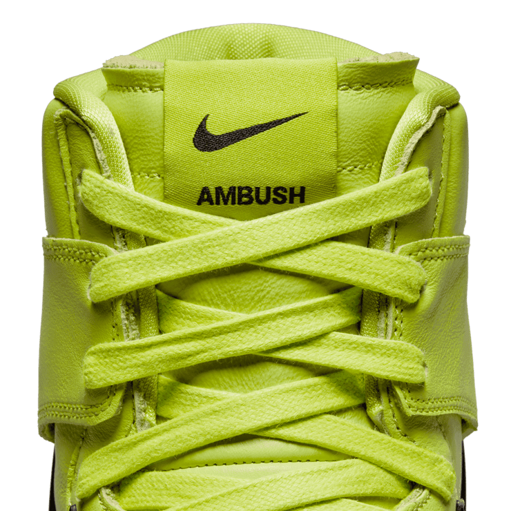 Nike Dunk High AMBUSH Flash Lime Angle 6