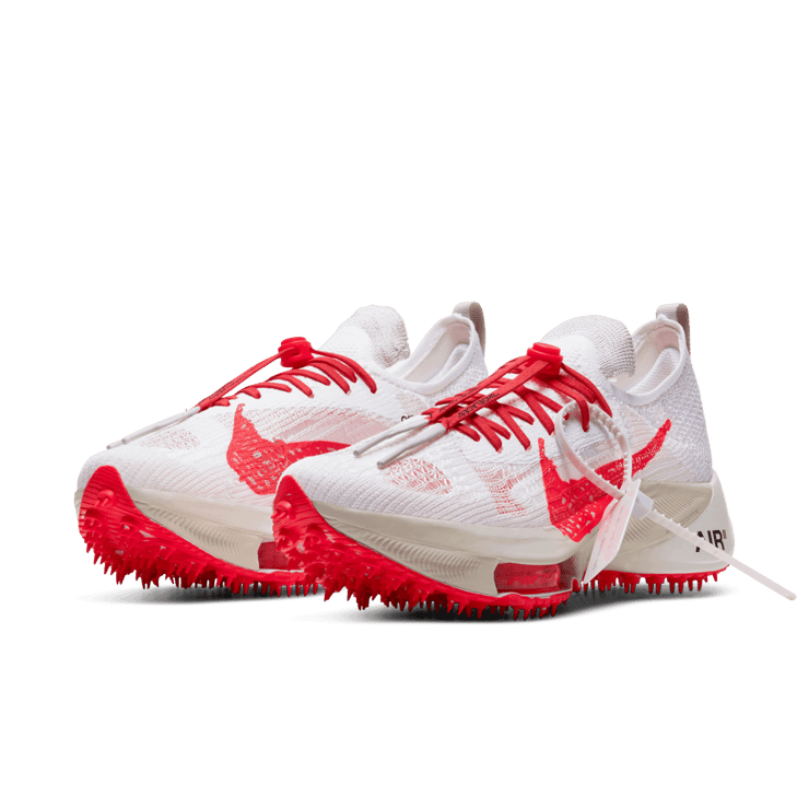 Nike Air Zoom Tempo NEXT% Off White White Solar Red Angle 2