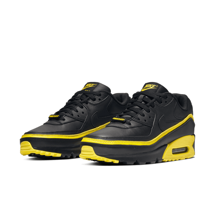 Air Max 90 Undefeated Black Optic Yellow Angle 2