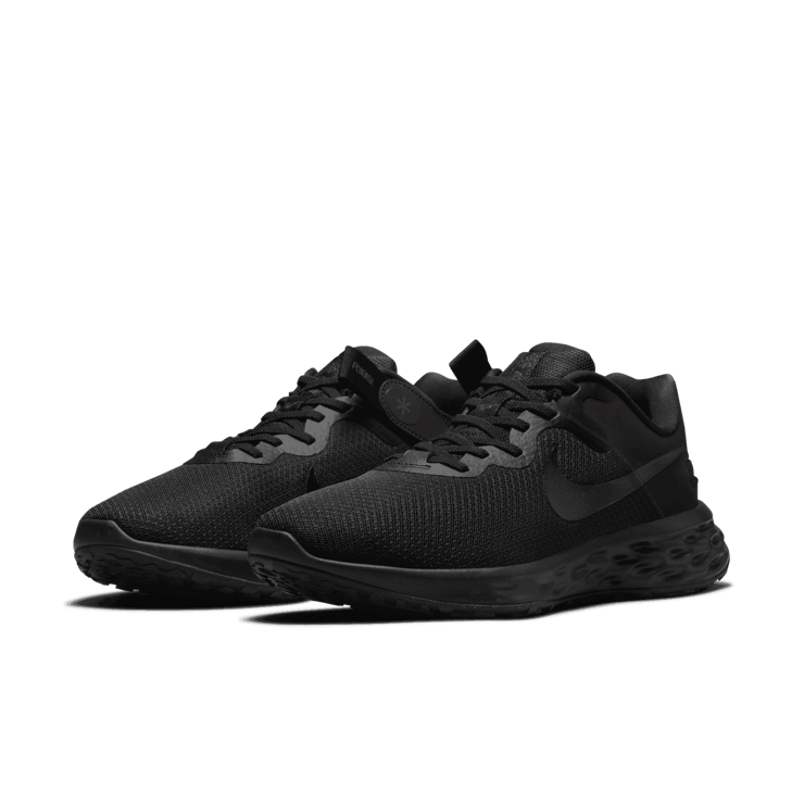 Nike Revolution 6 FlyEase Next Nature Easy On/Off Road Running Shoes (Extra Wide) Angle 2