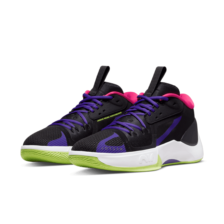 Jordan Zoom Separate Basketball Shoes in Black Angle 2
