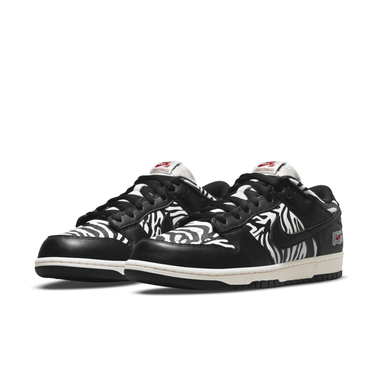 Nike SB Dunk Low Quartersnacks Zebra Angle 2